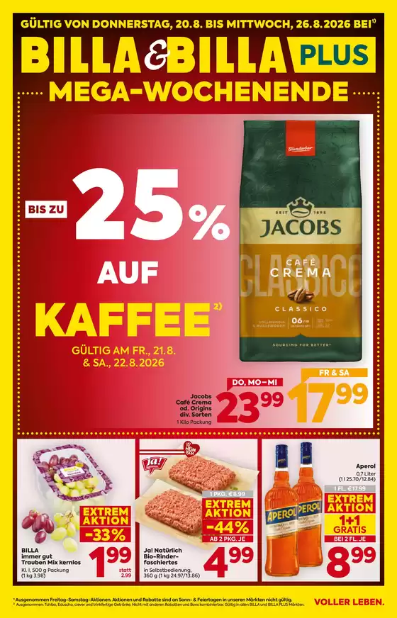 Billa Katalog in Innsbruck | Top-Angebote für alle Schnäppchenjäger | 2026-08-20T00:00:00.000Z - 2026-08-26T00:00:00.000Z