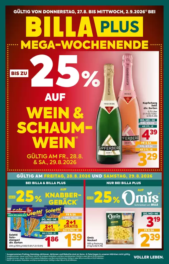 BILLA PLUS Katalog | BILLA PLUS FB KW35 2026 Wien | 2026-08-27T00:00:00.000Z - 2026-09-02T00:00:00.000Z