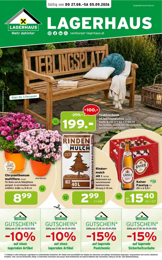 Salzburger Lagerhaus Katalog | Salzburger Lagerhaus flugblatt | 2026-08-27T00:00:00.000Z - 2026-09-05T00:00:00.000Z