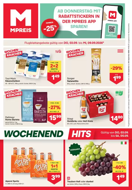MPreis Katalog | FB KW36 2026 Tirol | 2026-09-03T00:00:00.000Z - 2026-09-09T00:00:00.000Z