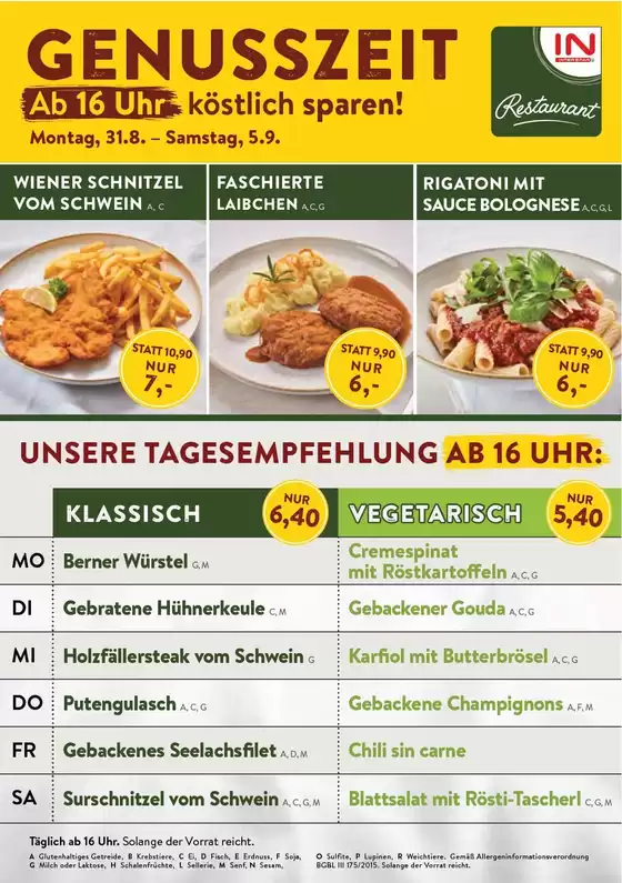 Interspar Restaurant Katalog | Exklusive Deals für unsere Kunden | 2026-08-31T00:00:00.000Z - 2026-09-05T00:00:00.000Z