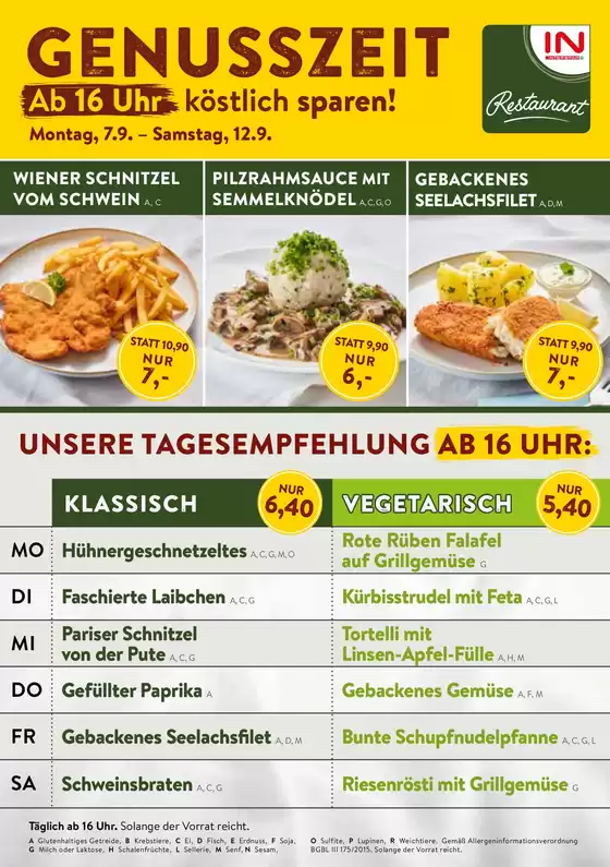 Interspar Restaurant Katalog | Happy hour kw37 | 2026-09-07T00:00:00.000Z - 2026-09-12T00:00:00.000Z