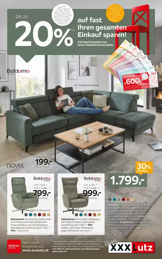 XXXLutz Flugblatt in Gries im Sellrain | Tolles Angebot für alle Kunden | 2026-09-01T00:00:00.000Z - 2026-09-08T00:00:00.000Z