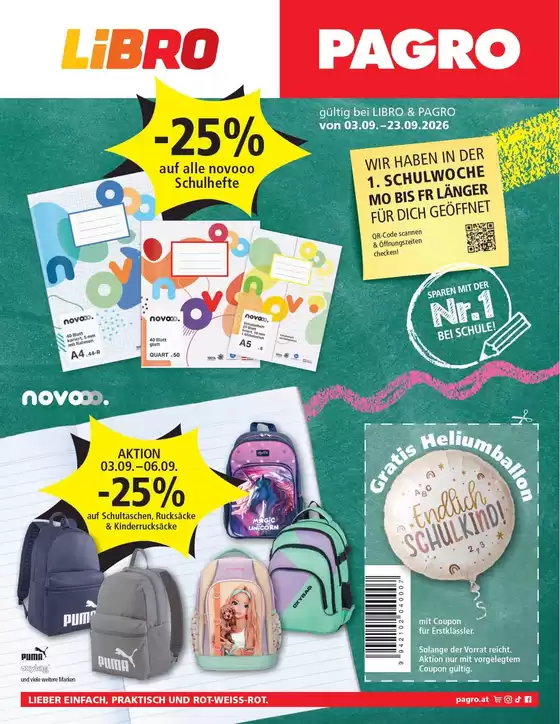Pagro/Libro Katalog in Hinzenbach | Exklusive Deals und Schnäppchen | 2026-09-03T00:00:00.000Z - 2026-09-23T00:00:00.000Z