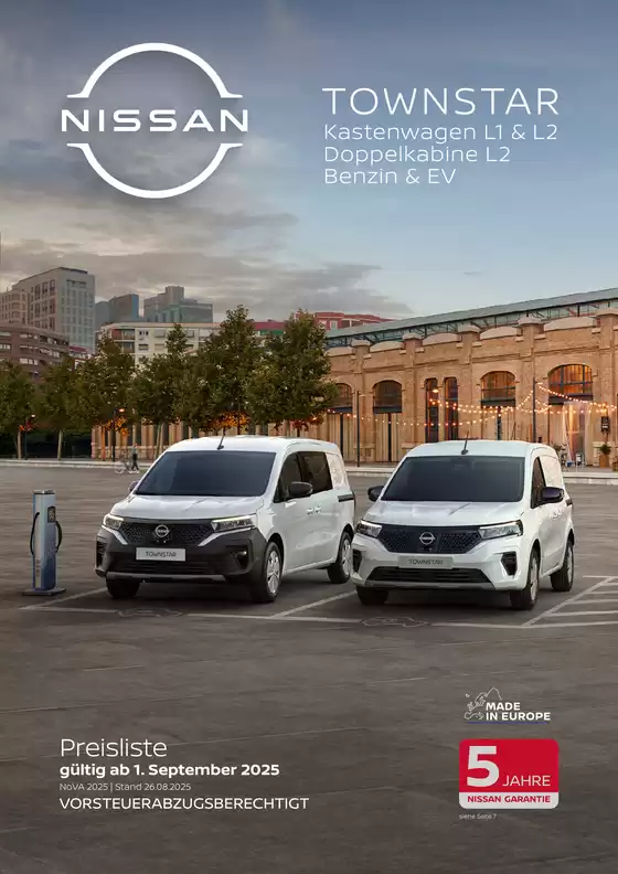 Nissan Katalog in Senftenberg | Townstar preisliste | 2026-09-03T00:00:00.000Z - 2026-09-17T00:00:00.000Z