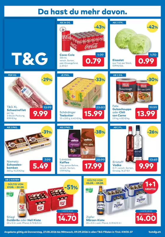 T&G Katalog | TG flugblatt Tirol. | 2026-08-27T00:00:00.000Z - 2026-09-09T00:00:00.000Z
