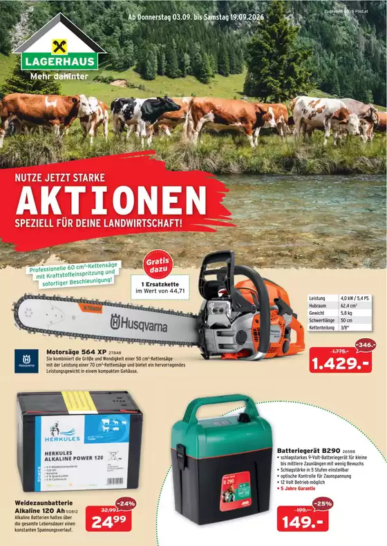 Salzburger Lagerhaus Flugblatt | Unsere besten Angebote für Sie | 2026-09-03T00:00:00.000Z - 2026-09-19T00:00:00.000Z