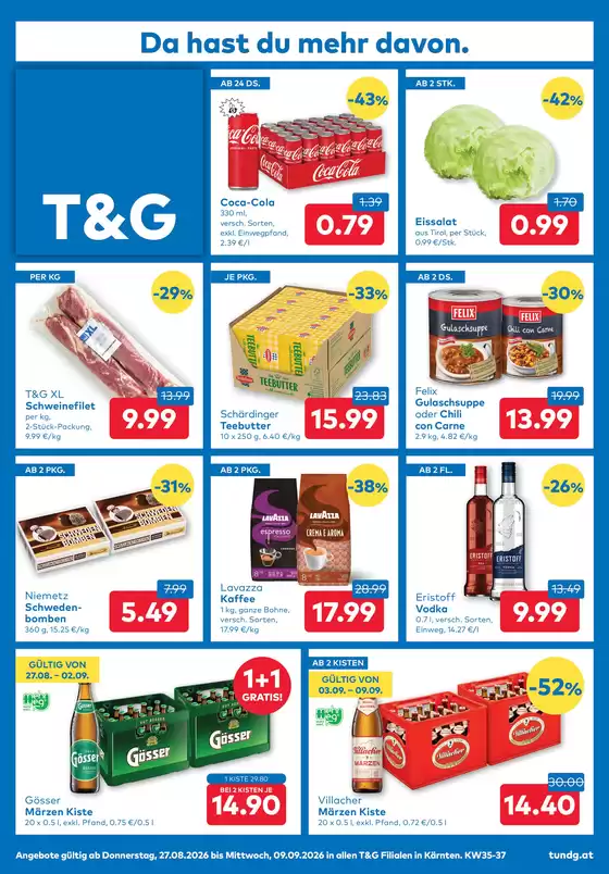 T&G Katalog | TG flugblatt Kärnten. | 2026-08-27T00:00:00.000Z - 2026-09-09T00:00:00.000Z