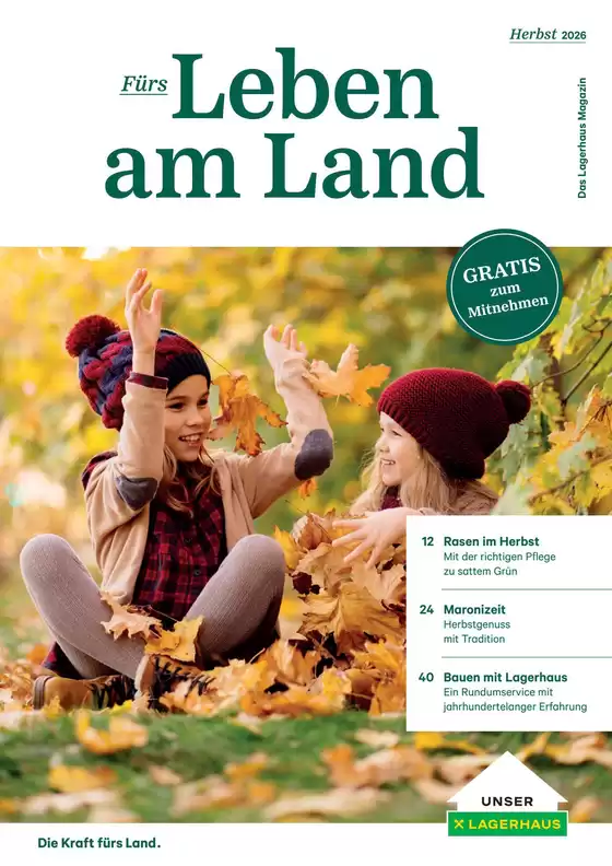 Lagerhaus Katalog in Mitterdorf an der Raab | Magazin furs leben am land herbst 2026 | 2026-09-01T00:00:00.000Z - 2026-11-30T00:00:00.000Z