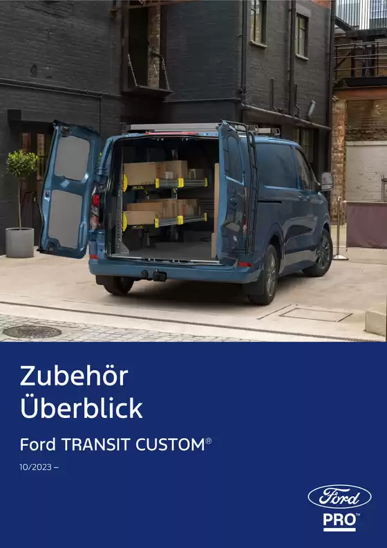 Ford Katalog | Customer Quick Guide AUTDE Transit Custom 10 2023 | 2026-09-07T00:00:00.000Z - 2026-09-21T00:00:00.000Z