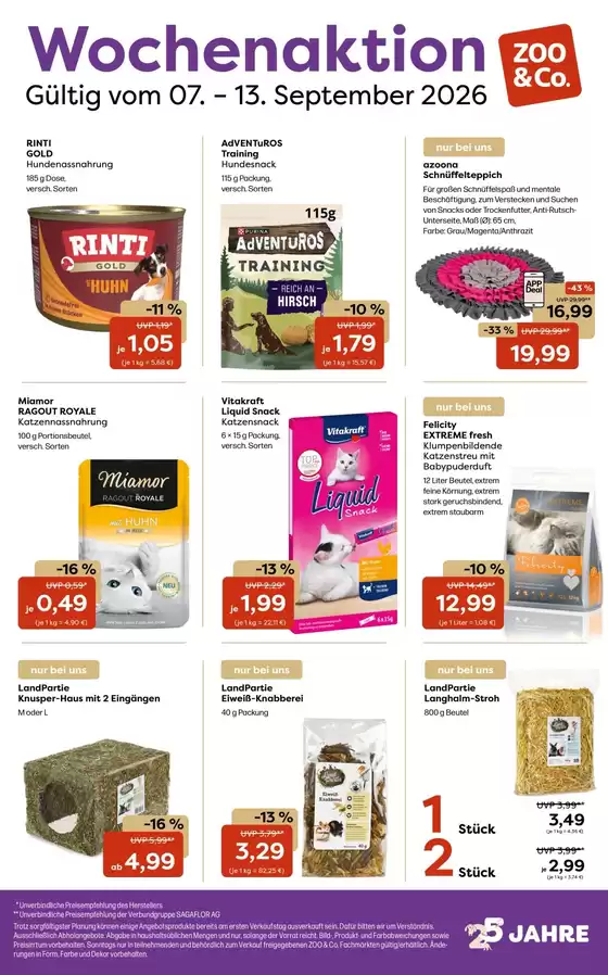 ZOO & Co Katalog in Senftenberg | ZOO Co flugblatt | 2026-09-07T00:00:00.000Z - 2026-09-13T00:00:00.000Z