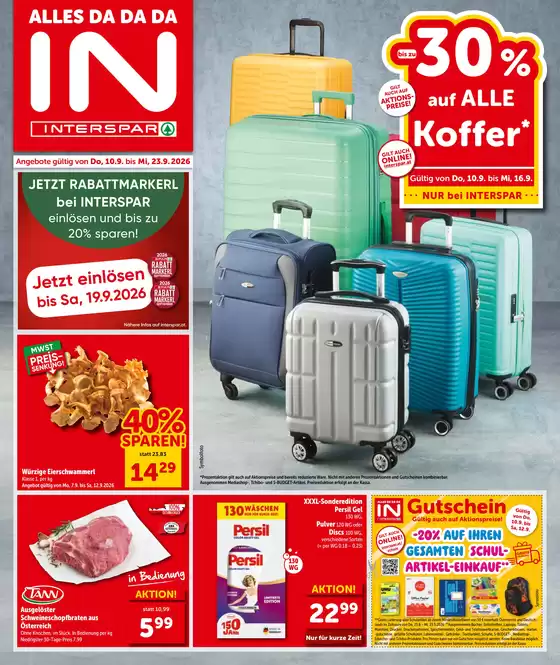 Interspar Katalog in Heiligenkreuz im Lafnitztal | Online-Flugblatt Osttirol KW 37 | 2026-09-10T00:00:00.000Z - 2026-09-23T00:00:00.000Z