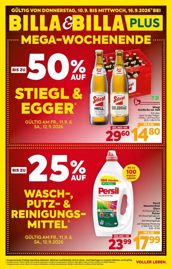 Billa Katalog in Markersdorf-Haindorf | BILLA FB KW37 2026 Wien | 2026-09-10T00:00:00.000Z - 2026-09-16T00:00:00.000Z