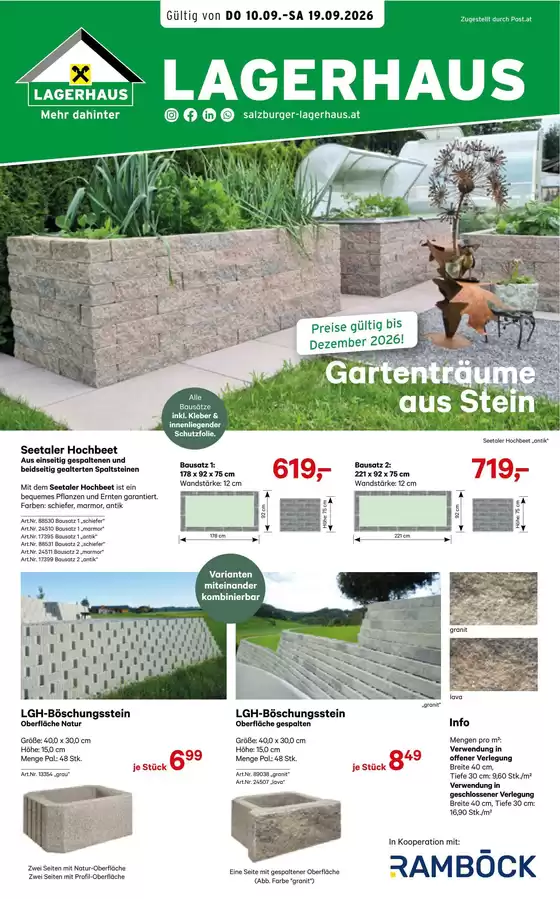 Salzburger Lagerhaus Katalog in Gabersdorf | Attraktive Angebote entdecken | 2026-09-10T00:00:00.000Z - 2026-09-19T00:00:00.000Z