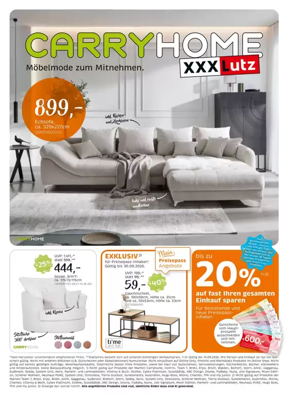XXXLutz Katalog in Linz | Unsere besten Deals für Sie | 2026-09-01T00:00:00.000Z - 2026-09-15T00:00:00.000Z