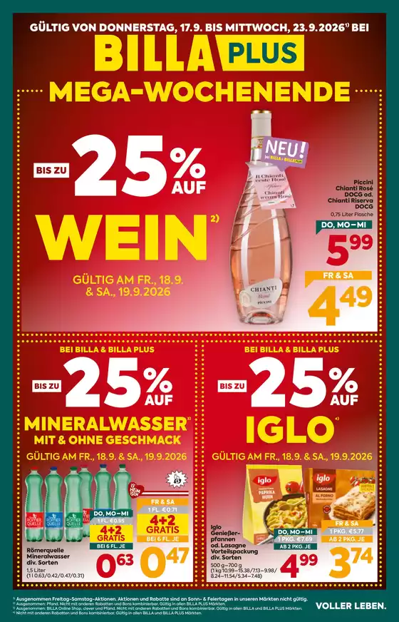 BILLA PLUS Katalog in Neuhofen an der Krems | BILLA PLUS FB KW38 2026 Wien | 2026-09-17T00:00:00.000Z - 2026-09-23T00:00:00.000Z