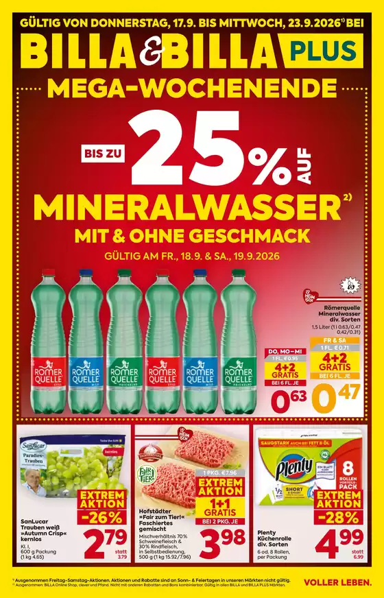 BILLA PLUS Katalog in Neuhofen an der Krems | BILLA FB KW38 2026 Wien | 2026-09-17T00:00:00.000Z - 2026-09-23T00:00:00.000Z