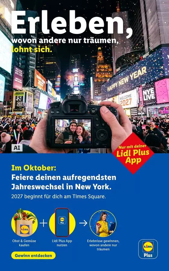 Lidl Flugblatt in Kirchdorf in Tirol | Dein Silvestertraum in New York | 2026-09-20T00:00:00.000Z - 2026-10-31T00:00:00.000Z