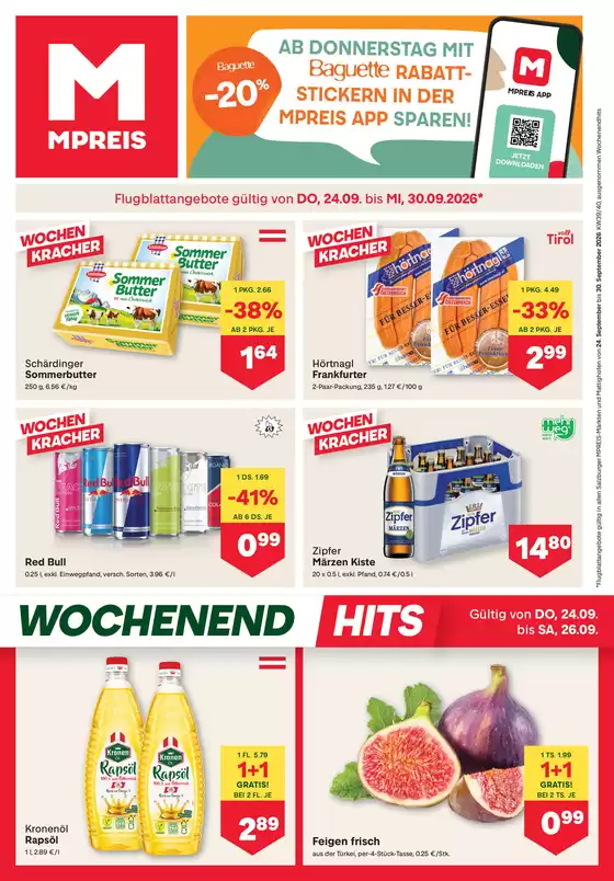 MPreis Flugblatt in Golling an der Salzach | FB KW39 2026 Sbg | 2026-09-24T00:00:00.000Z - 2026-09-30T00:00:00.000Z
