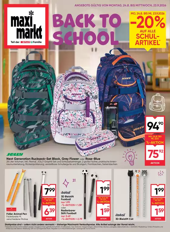 Maximarkt Flugblatt in Altlengbach | Beilage KW 35-38 | 2026-08-24T00:00:00.000Z - 2026-09-23T00:00:00.000Z