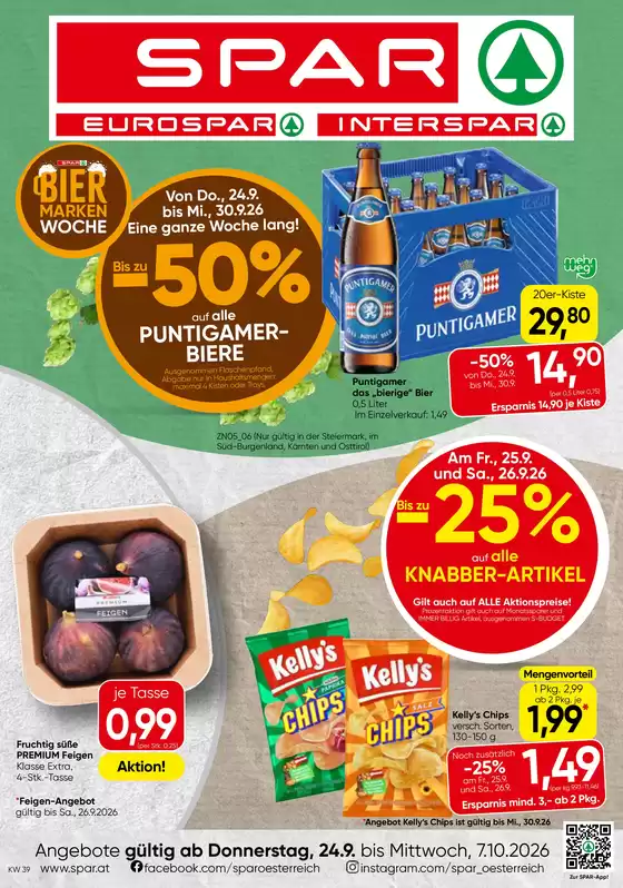 Spar Flugblatt in Ludersdorf-Wilfersdorf | Flugblatt KW 39 | 2026-09-24T00:00:00.000Z - 2026-10-07T00:00:00.000Z