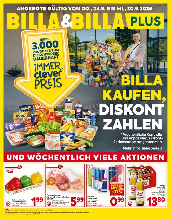 Billa Katalog in Schlierbach | BILLA FB KW39 2026 Wien | 2026-09-24T00:00:00.000Z - 2026-09-30T00:00:00.000Z