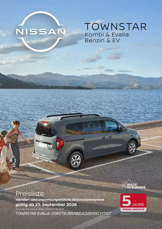 Nissan Katalog in Eltendorf | Townstar kombi preisliste | 2026-09-25T00:00:00.000Z - 2026-10-09T00:00:00.000Z