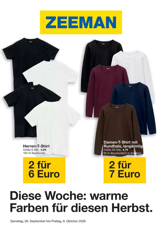 Zeeman Flugblatt in Eferding | Zeeman Woche 40-41 Samstag 26. September bis Freitag 9. Oktober 2026. | 2026-09-26T00:00:00.000Z - 2026-10-09T00:00:00.000Z