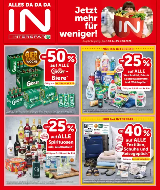 Interspar Katalog | Online-Flugblatt Tirol KW 40 | 2026-10-01T00:00:00.000Z - 2026-10-07T00:00:00.000Z