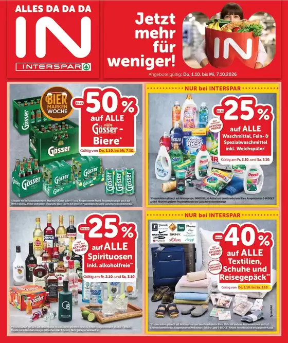 Interspar Katalog | Online-Flugblatt Burgenland Nord KW 40 | 2026-10-01T00:00:00.000Z - 2026-10-07T00:00:00.000Z