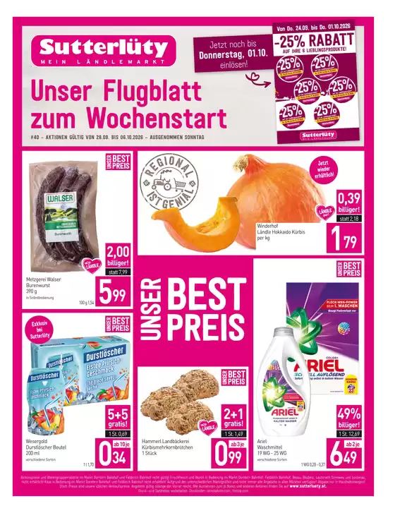 Sutterlüty Katalog | FB KW40 2026 A4 MO WEB | 2026-09-28T00:00:00.000Z - 2026-10-06T00:00:00.000Z