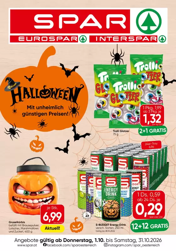 Spar Flugblatt in Mauerbach | Halloween KW 40 | 2026-10-01T00:00:00.000Z - 2026-10-31T00:00:00.000Z