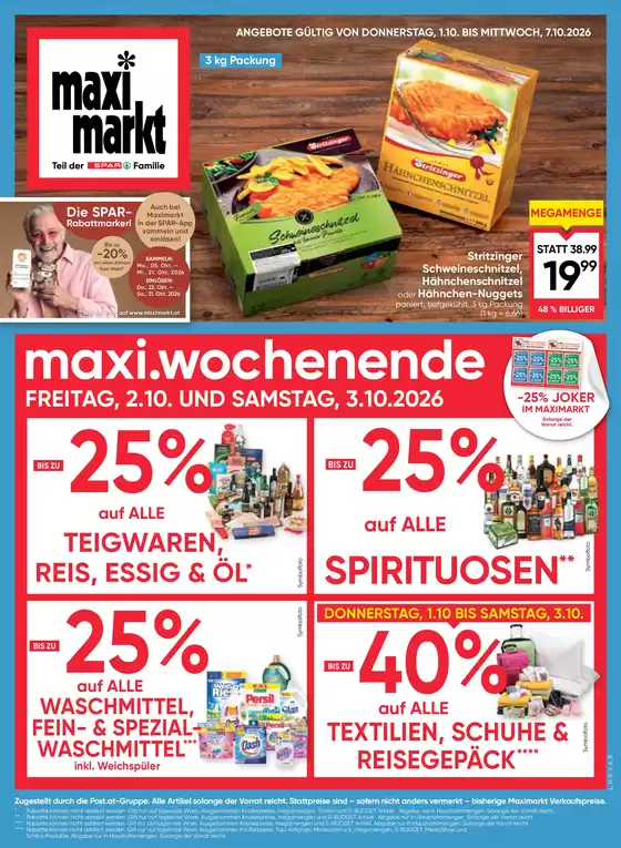 Maximarkt Katalog in Schwendau | Flugblatt KW 40 | 2026-10-01T00:00:00.000Z - 2026-10-07T00:00:00.000Z