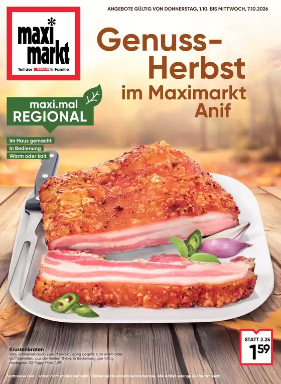 Maximarkt Katalog in Schwendau | Beilage KW 40 | 2026-10-01T00:00:00.000Z - 2026-10-07T00:00:00.000Z