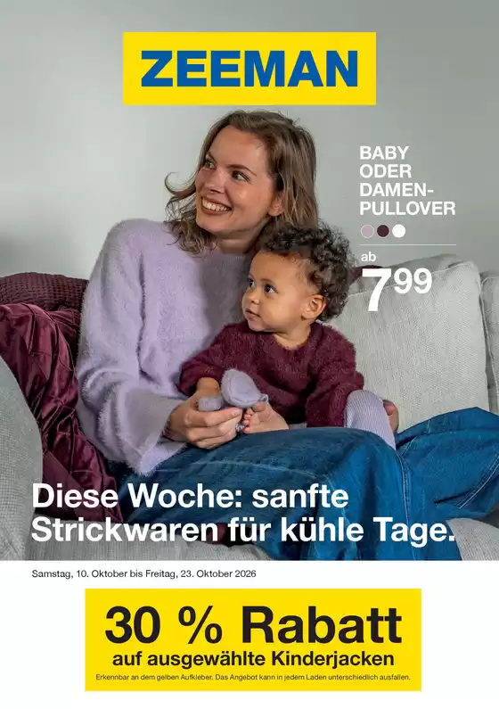 Zeeman Katalog | Zeeman Woche 42-43 Samstag 10. Oktober bis Freitag 23. Oktober 2026. | 2026-10-10T00:00:00.000Z - 2026-10-23T00:00:00.000Z