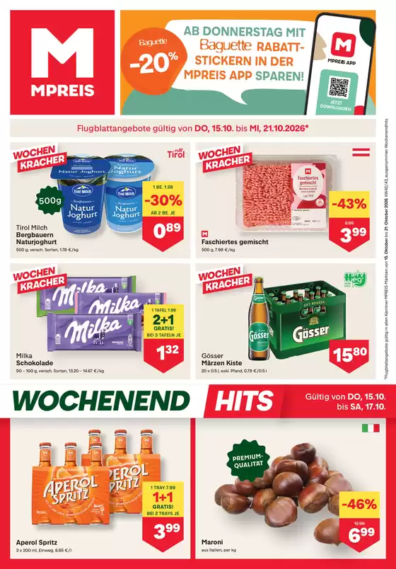 MPreis Katalog in Weitersfeld | FB KW42 2026 k rnten | 2026-10-15T00:00:00.000Z - 2026-10-21T00:00:00.000Z