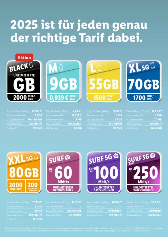 Sonderflyer Black-Tarif