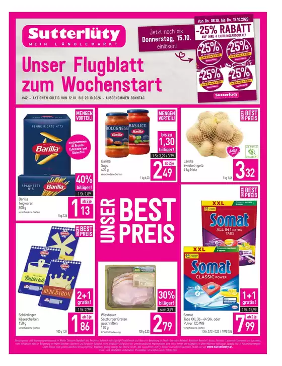 Sutterlüty Flugblatt in Feldkirchen bei Graz | Top-Deals und Rabatte | 2026-10-12T00:00:00.000Z - 2026-10-20T00:00:00.000Z