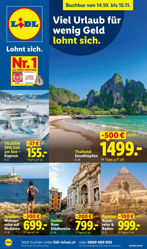 Lidl Reisen Katalog | Buchbar ab 14.10. | 2026-10-14T00:00:00.000Z - 2026-11-15T00:00:00.000Z