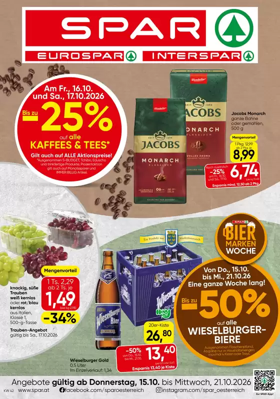 Spar Katalog | Flugblatt KW 42 | 2026-10-15T00:00:00.000Z - 2026-10-21T00:00:00.000Z