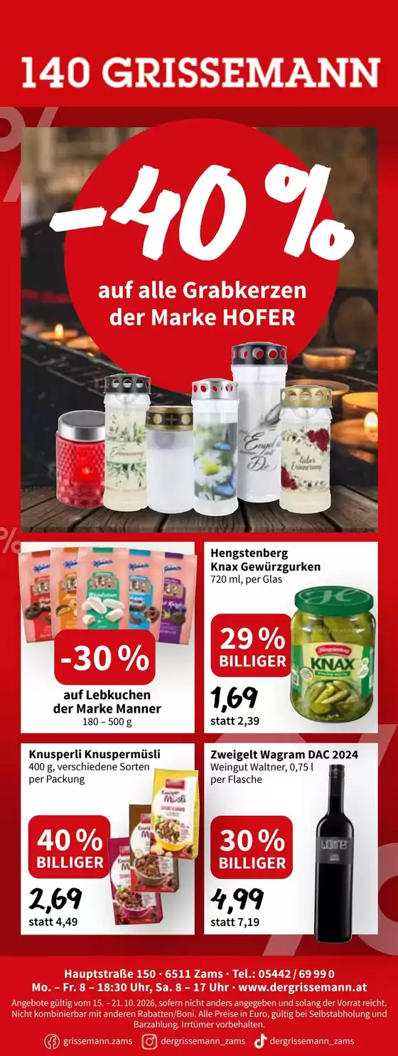 Der Grissemann Katalog | Große Auswahl an Angeboten | 2026-10-15T00:00:00.000Z - 2026-10-21T00:00:00.000Z