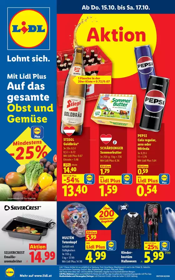 Lidl Flugblatt in Hall in Tirol | Flugblatt | 2026-10-15T00:00:00.000Z - 2026-10-21T00:00:00.000Z