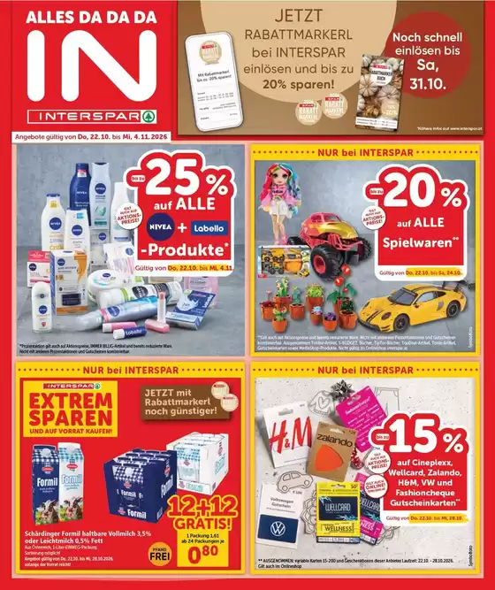 Interspar Katalog | Flugblatt Burgenland Nord KW 43 | 2026-10-22T00:00:00.000Z - 2026-11-04T00:00:00.000Z