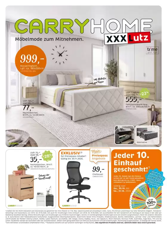 XXXLutz Katalog | Aktuelle Sonderaktionen | 2026-10-27T00:00:00.000Z - 2026-11-03T00:00:00.000Z