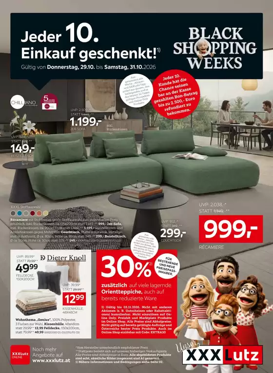 XXXLutz Katalog | Exklusive Schnäppchen | 2026-10-27T00:00:00.000Z - 2026-11-03T00:00:00.000Z