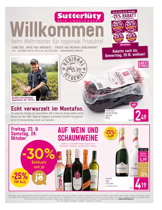 Sutterlüty Katalog in Strassen | FB KW43 2026 24er A4 WEB | 2026-10-22T00:00:00.000Z - 2026-10-29T00:00:00.000Z