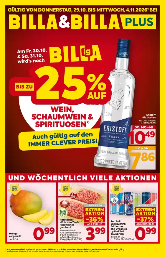 Billa Katalog | BILLA FB KW44 2026 Wien | 2026-10-29T00:00:00.000Z - 2026-11-04T00:00:00.000Z