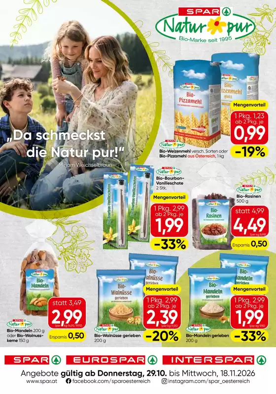 Spar Katalog in St. Anton im Montafon | SPAR Naturpur KW 44 | 2026-10-29T00:00:00.000Z - 2026-11-18T00:00:00.000Z
