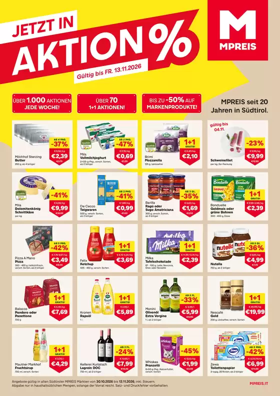 MPreis Katalog | DM KW45 46 2026 Ansicht | 2026-10-30T00:00:00.000Z - 2026-11-12T00:00:00.000Z