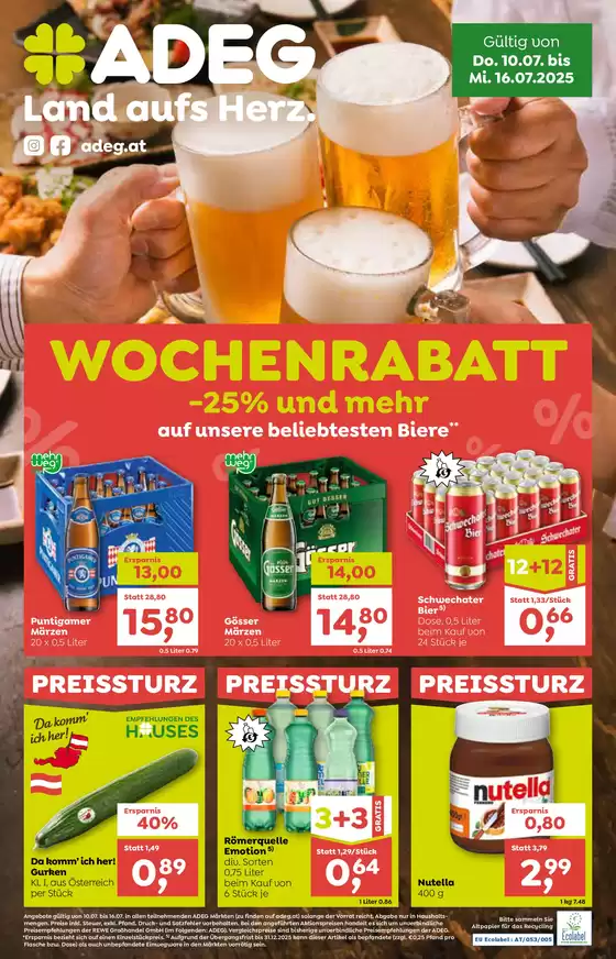 ADEG Katalog in Deutschlandsberg | ADEG flugblatt | 2025-07-10T00:00:00.000Z - 2025-07-16T00:00:00.000Z